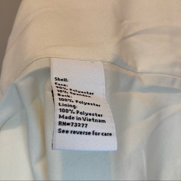 Nine West White Velvet Bomber Jacket size M Short - Picture 5 of 7